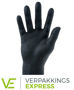 Afbeeldingen van ComFort Nitrile Handschoenen Medium Zwart 100 stuks per doos